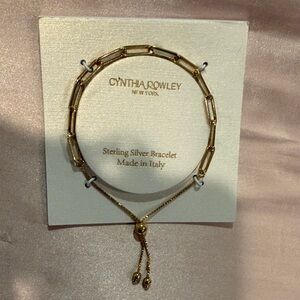 Cynthia Rowley Gold Tone Over Silver Sterling Bracelet